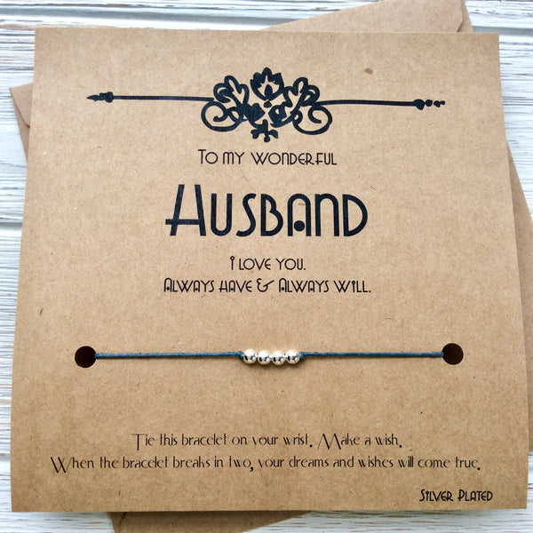 Husband Gift Bracelet - Wish Bracelet