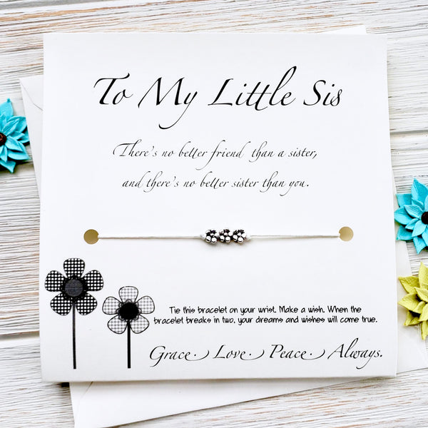 Little Sister Gift Card - Wish Bracelet