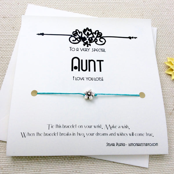 Aunt Gift - Wish Bracelet Card