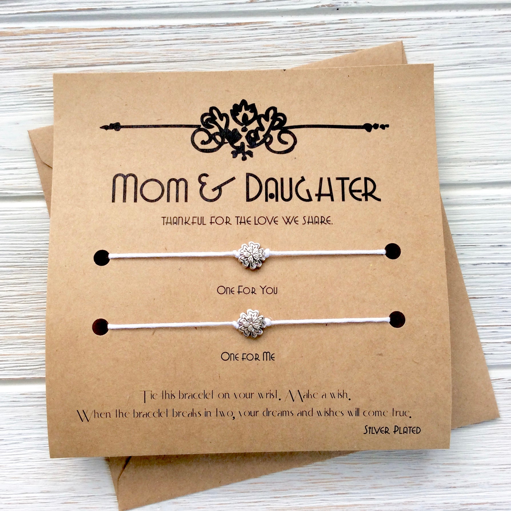 Qinday Mother Daughter Bracelets Sister Bracelets Set for 2/3/4, Matching  Heart Wish Bracelets for Women Girls, Mothers Day, Birthday, for Mom  Daughter (001)